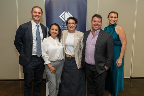 Photo (L to R) Paul Olds PFBF, Diana Sachez, Rowena Beveridge, Matt Norton and Amanda Burchmann (All ARLF scholarship recipients)